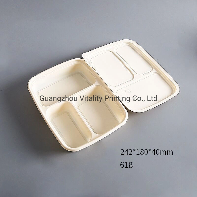 Takeaway Disposable Eco-Friendly Biodegradable Bagasse Tableware Manufacturer Container Fast Food Lunch Bento Meal Sandwich Packaging Box