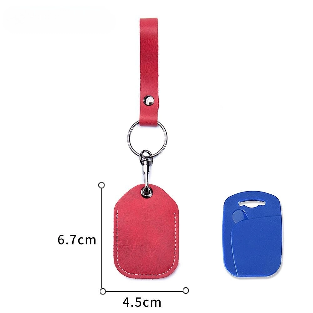 RFID cuero original Key Fob etiqueta de proximidad ID programable regrabable Funda de cuero para control de acceso