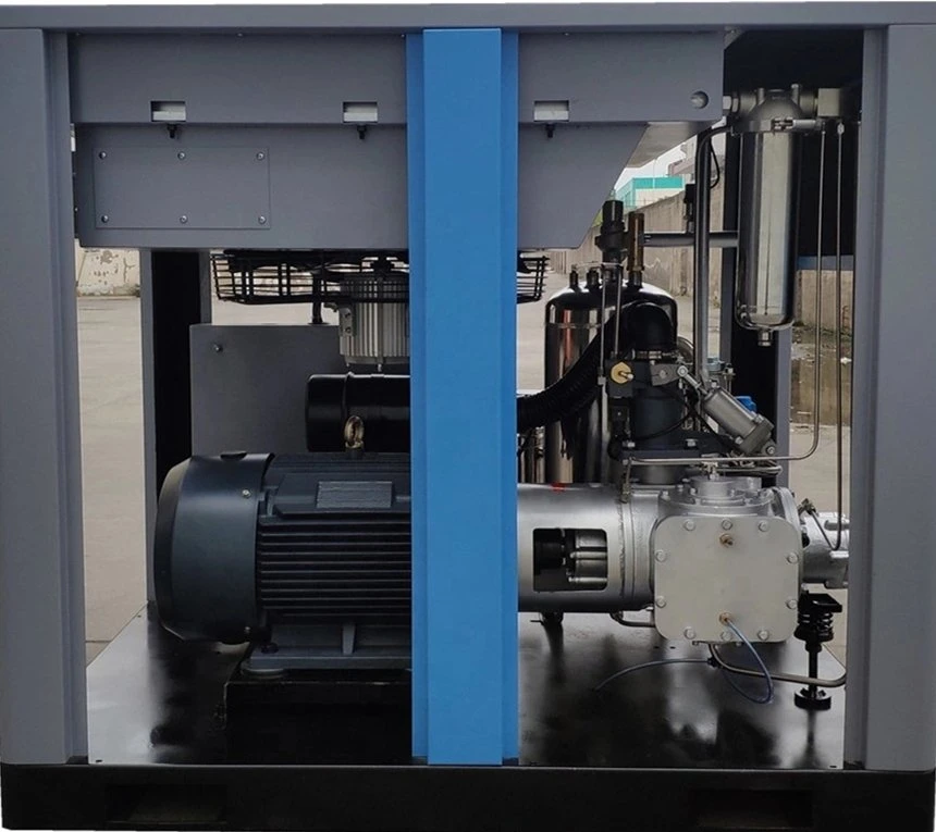 COMPRESSOR de ar industrial HANBell de 50 HP de 37 kW 4.6 - 6.6 M3/min Compressor de ar tipo parafuso rotativo VSD de accionamento directo para animais de estimação Máquina de sopro de garrafas (ISO e CE)