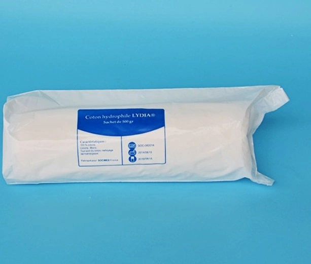 Medical Cotton Roll Absorbent Cotton Roll 50g/100g/200g/300g/400g/454G/500g/1000g in a Roll, Each in a Polybag or Kraftpaper