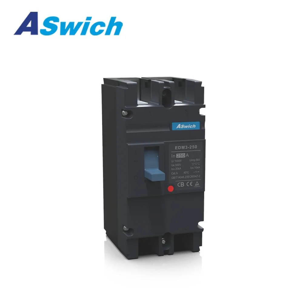 Aswich 2p DC Solar 150A 2 Pole 125 - 250 AMP MCCB DC 1500V Moulded Case Circuit Breaker