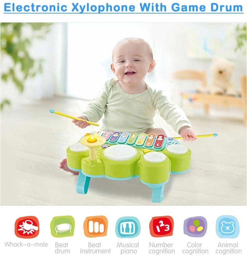 Orgue électronique d'enfants pour l'éducation clavier de piano jouet xylophone jouet musical jeu de tambour pour les enfants