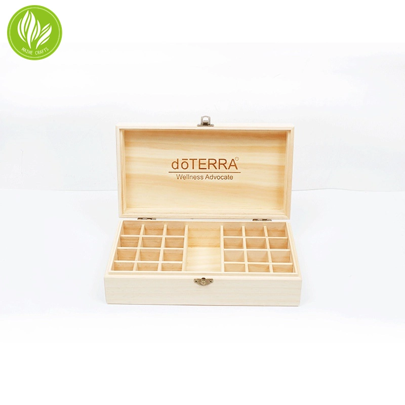 Caja de almacenamiento de aceite esencial de madera personalizada