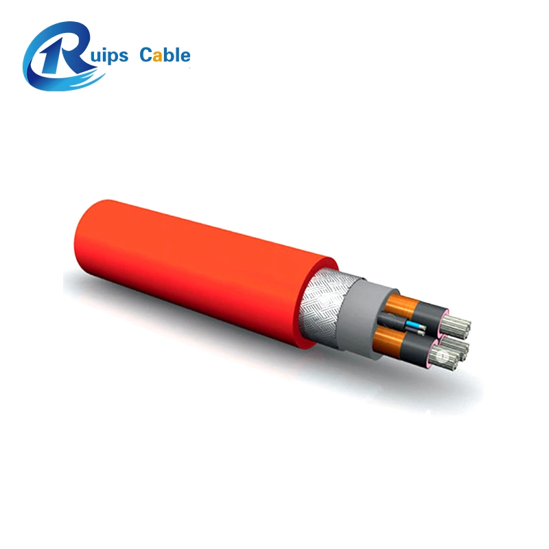 Fg4g4h2g4 High Temperature Cables with Silicone Rubber Insulation and Sheath, Shielded with Red Copper Braid, Flame-Retardant and Halogen-Free.