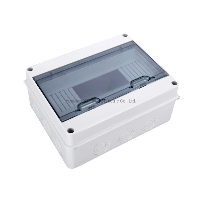 Ht-12 Circuit Breaker Box Distribution Protection Box, ABS Plastic Transparent Cover Waterproof Distribution Box IP65, for Indoor Wall Circuit Breaker (12 Way)