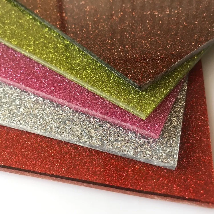 Original Factory Wholesale/Supplier Customized Design Pink Glitter Acrylic Plastic Sheet