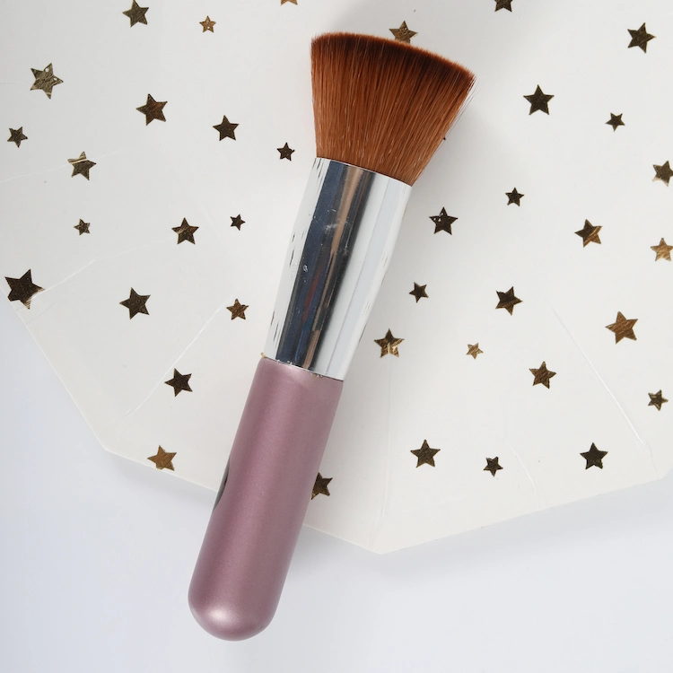 Plat Face Kabuki composent poudre Concealer Stippling Fondation Brosse de maquillage pour le mélange de crème liquide minéral Bb Outil kit cadeau cosmétique de voyage