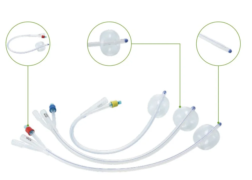 Cathéter urétral à usage unique en silicone Foley avec ballon dans la variété De capacité