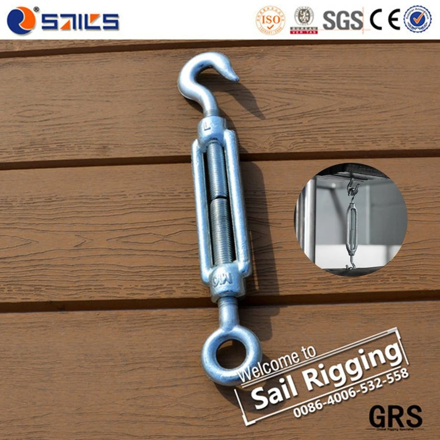 High Quality DIN 1480 Galvanized Hook and Eye Turnbuckle