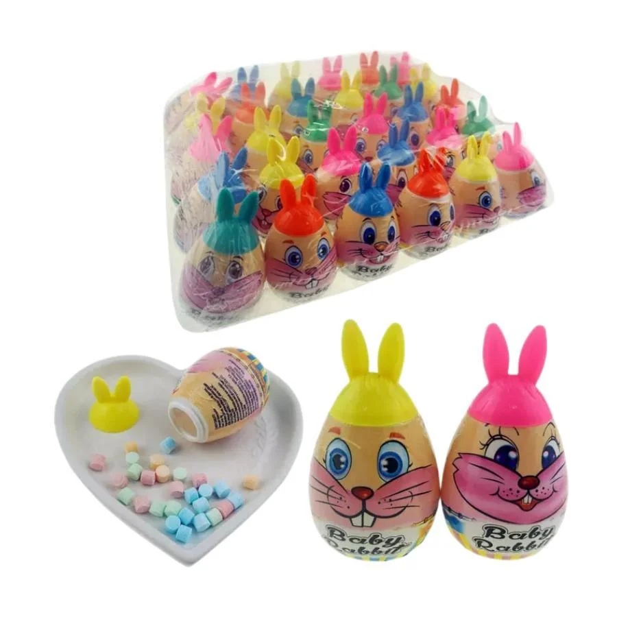 Hot Selling joli bébé oeufs de lapin doux avec comprimé de bonbons-remplis Friandises en peluche