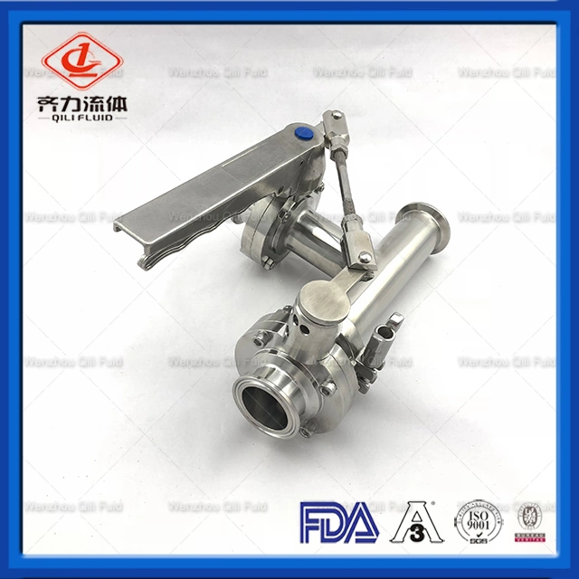 Stainless Steel Hand Operated Equal Tee Butterfly Valve