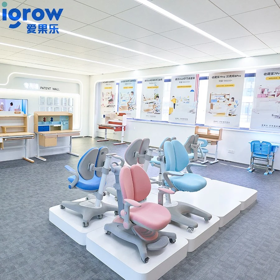 Silla de estudio ajustable de látex ergonómica para niños iGROW