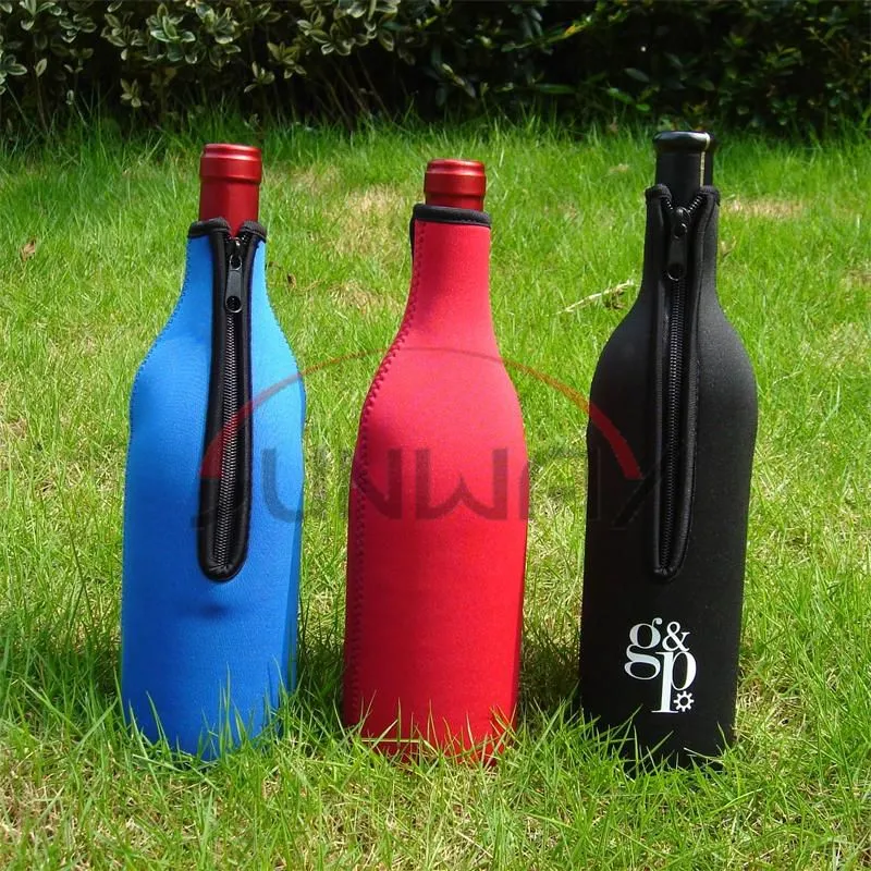 Custom Neoprene Insulated Wine Beer Beverage Drink Champagne Bottle Holders (BC0006)