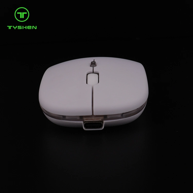 Tamaño ultra compacto ratón inalámbrico recargable silencioso tipo Bluetooth-C para el portátil y Mac.