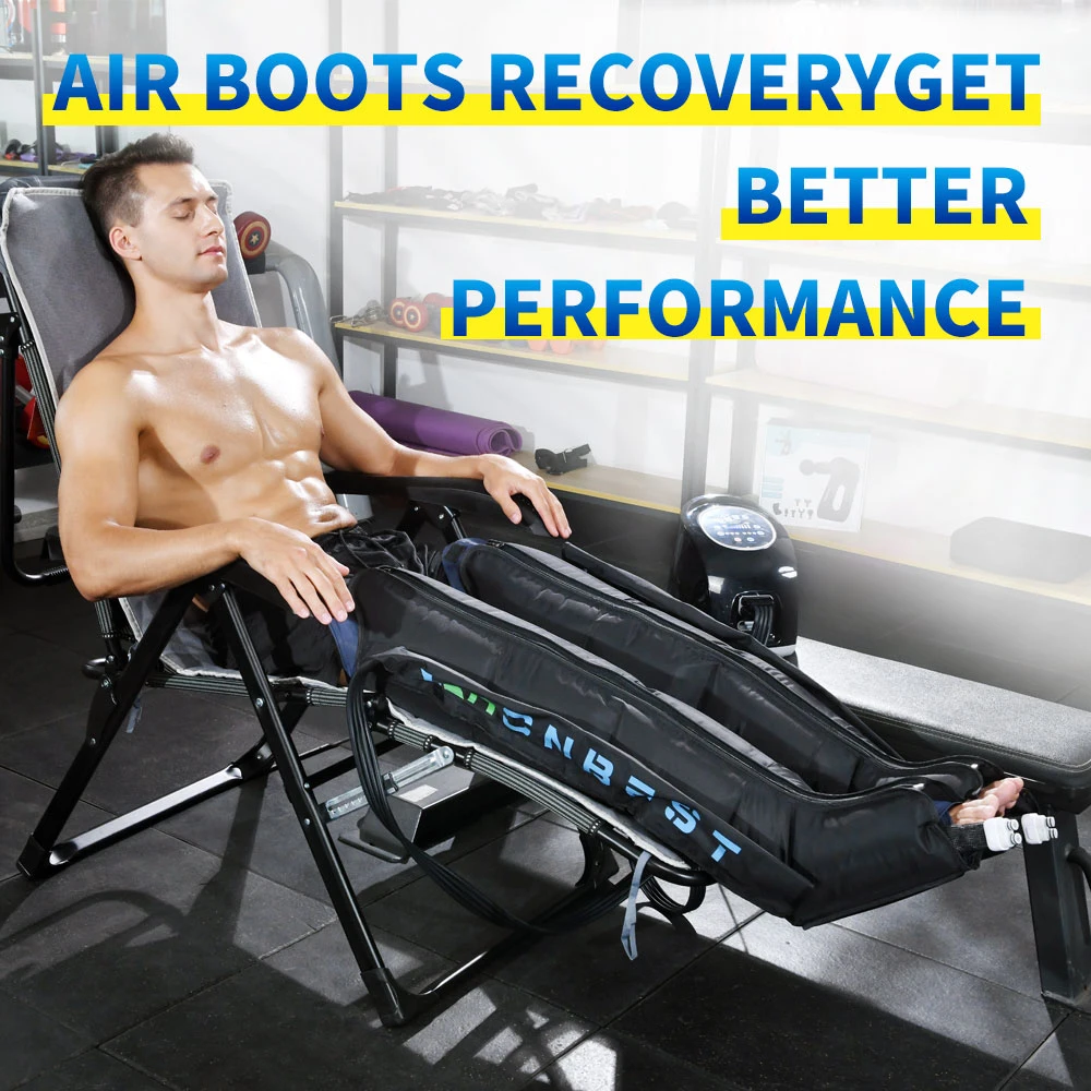 4 Chamber Full Leg Muscle Rapid Sequential Air Pressure Pneumatic Pressotherapy Compression Recovery Boots