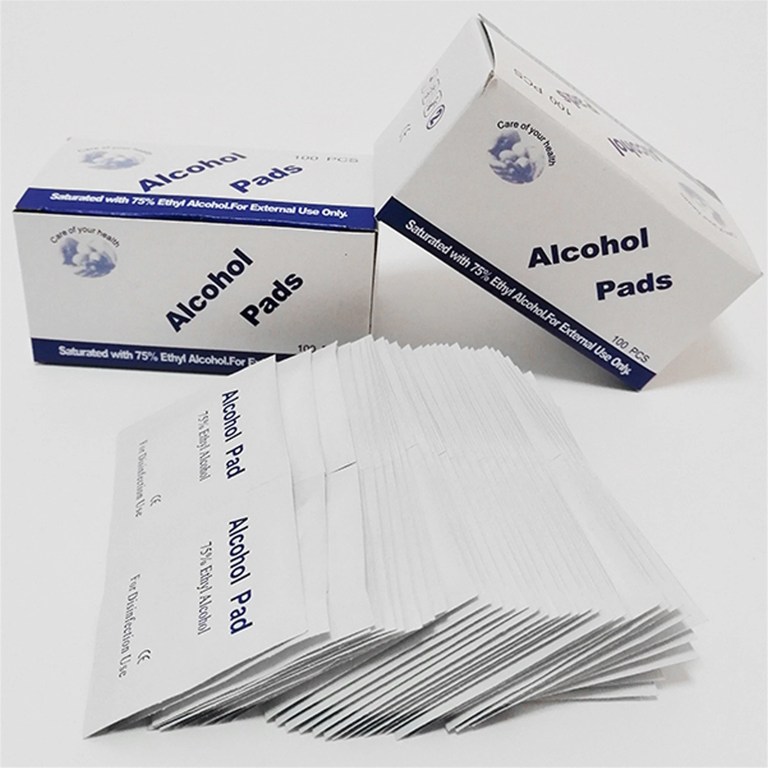 Disinfection and Cleaning 5*5 Cm Medical Alcohol Pad Custom Alcohol Prep Pads for Daily Use