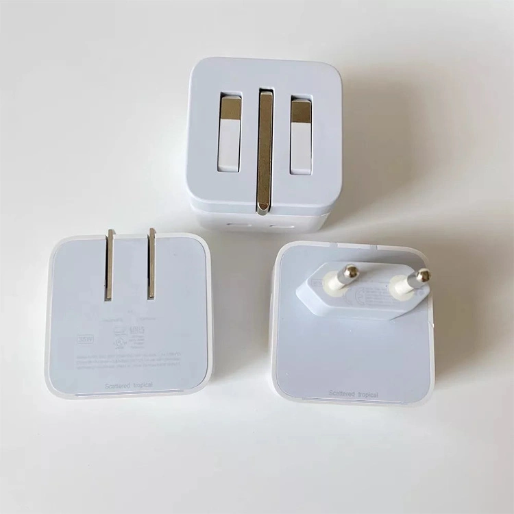 2022 nueva llegada del teléfono móvil de tipo C2347 cargador rápido de un tapón en el Reino Unido 35W DUAL USB-C+C Puerto Adaptador de corriente para el iPhone14 PRO MAX