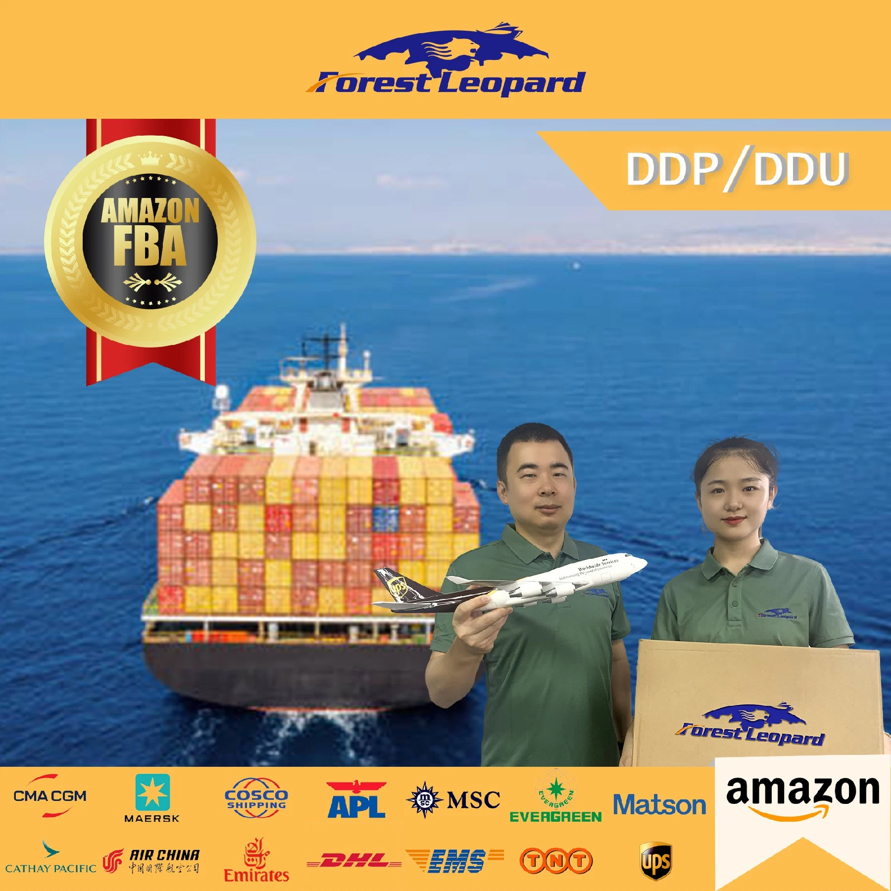 Shenzhen DDP Freight Forwarder Shipping Rates From China to USA UAE Amazon Fba Service to United Arab Emirates