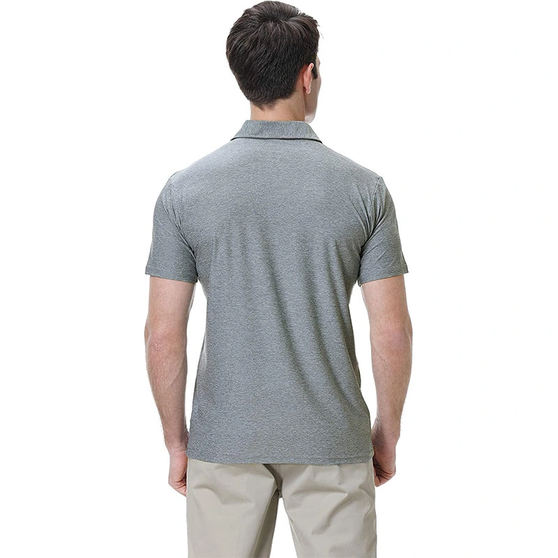 Men's Polo Shirts 3 Button Placket Quick Dry Performance Summer Shirts Pique Jersey Golf Polo Shirt