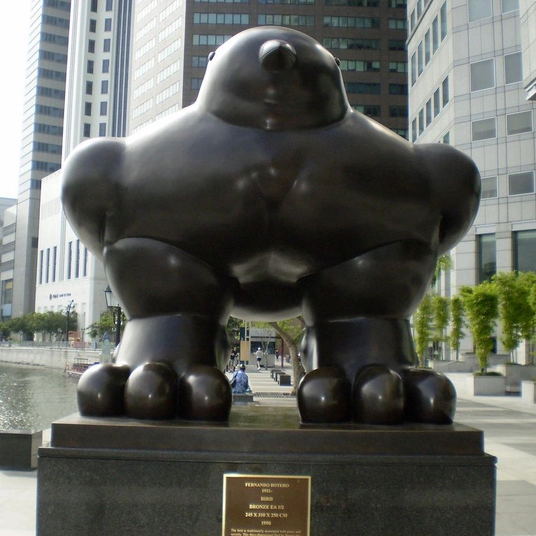 Famous Botero Abstract Bronze Large Size Fernando Bird Statue