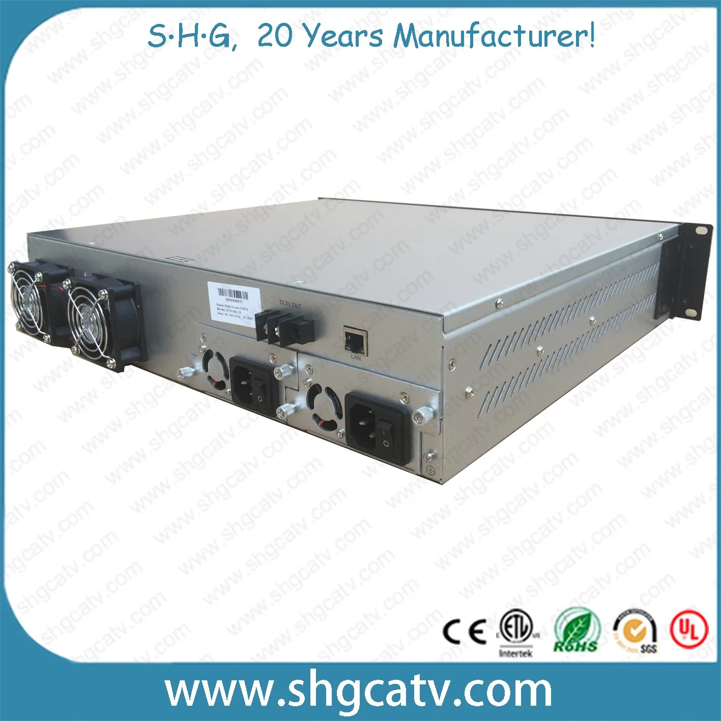 4/8/16/32/64 Channel CATV High Power Fiber Optical/Optic EDFA Amplifier