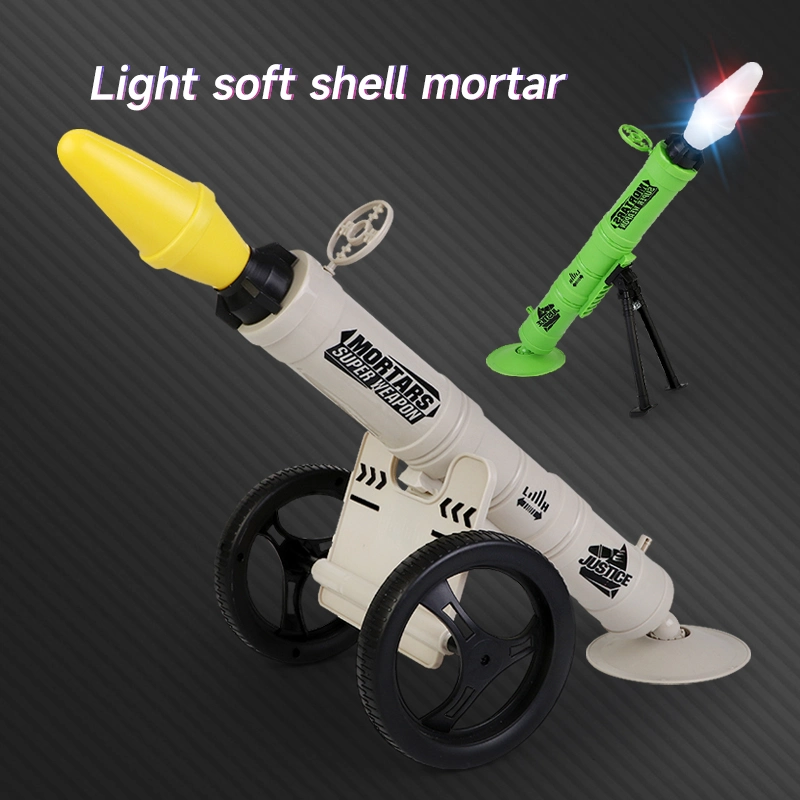 2-in-1 Children Shooting Game Toy Soft Bullet Mortar Gun Launcher Military Model Rocket Electric Bubble Machine Toys for Kids