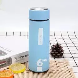 Glass Water Bottle with Silicone Case Nylon String Sealed Thermo Insulated Travel Mug