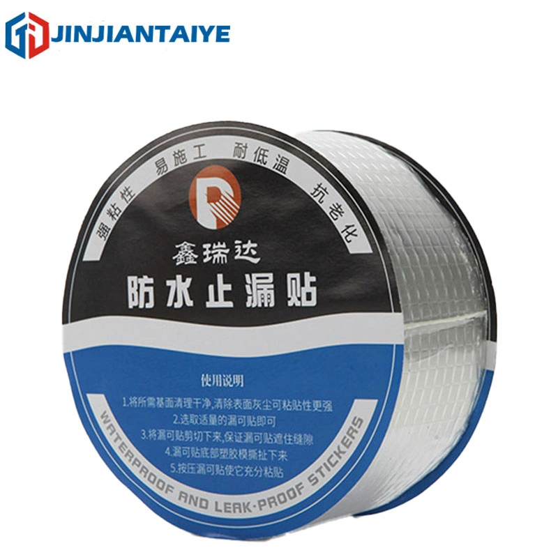 House Leakage Repairing Tape Aluminum Foil Butyl Self Adhesive Waterproof Joint Flex Rubber Tape Crack Sealing Tape