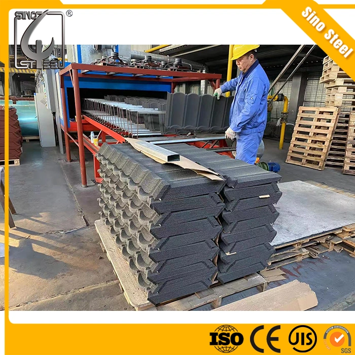 Chapas de telhados de alta qualidade Cor Stone Coated Metal Roof Tiles Factory Whosale preço feito na China