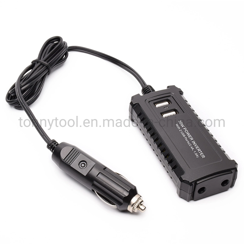 Tonny 30W Convertisseur de Puissance DC 12V vers 220 AC Mini Convertisseur de Voiture avec Chargeur 3.1A Double USB