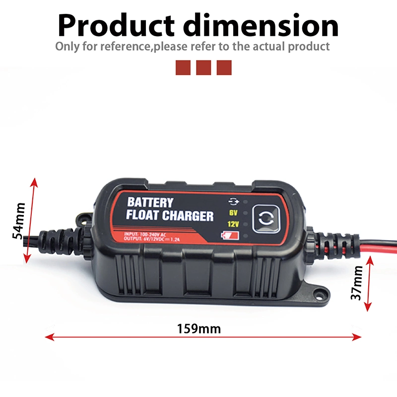 Chargeur de batterie portable Smart car/Motorcycle et agent d'entretien 12 V 1,2 A.