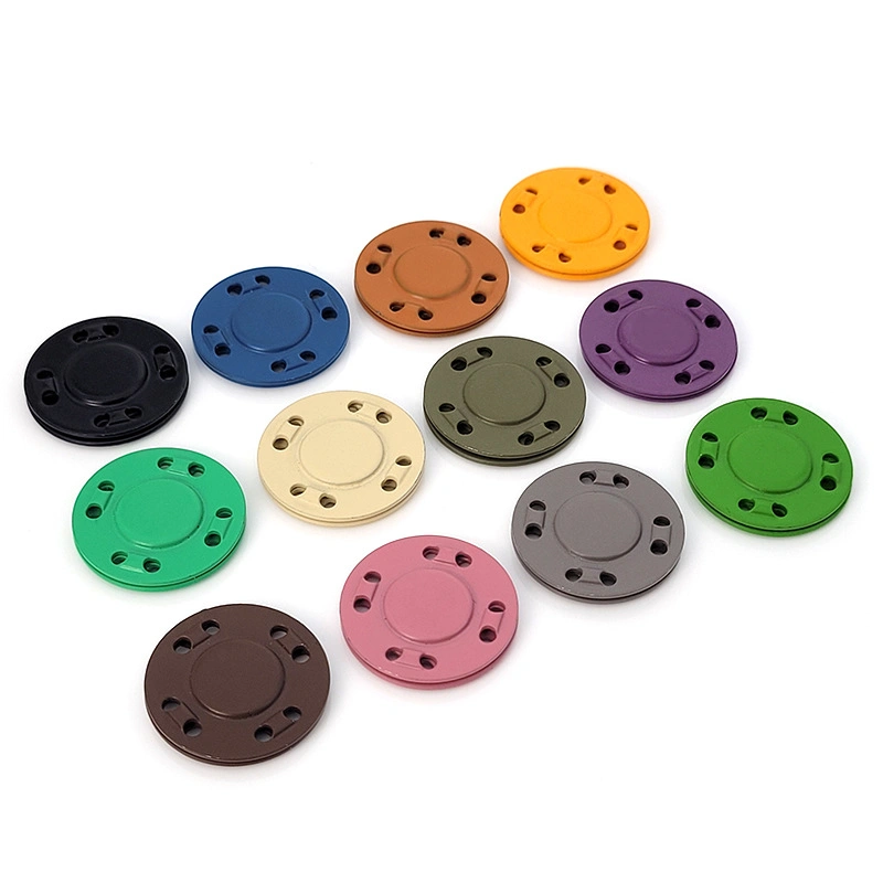 Colorful Customized Coat Invisible Metal Sew on Press Magnetic Button for Clothing Accessories