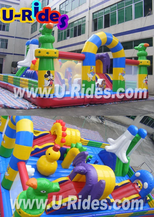 Commercial Aerospace Inflatable Playground Inflatable Combo Inflatable Fun City For Sale