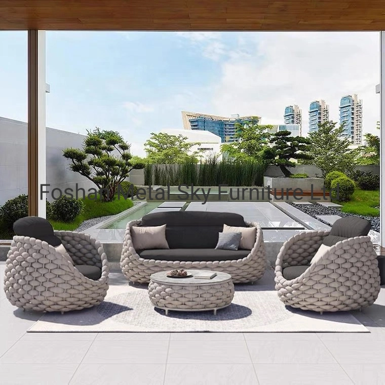 Outdoor Gazebo Villa Patio Garden Customized Waterproof Rattan Coffee Table