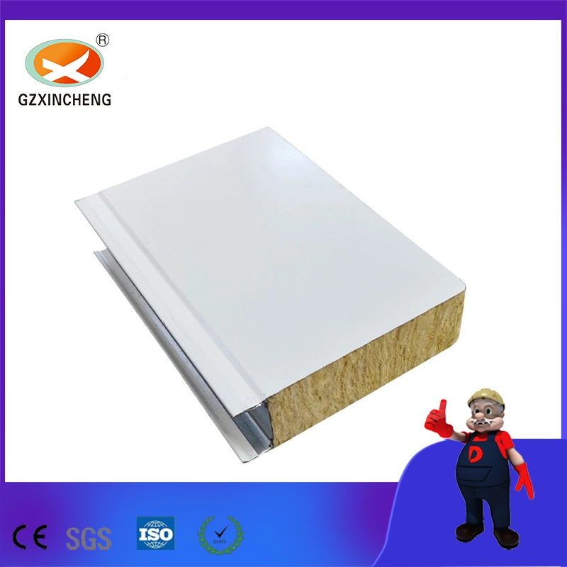 Low Price Building Material Sound Absorption Rock Wool Sandwich Panel