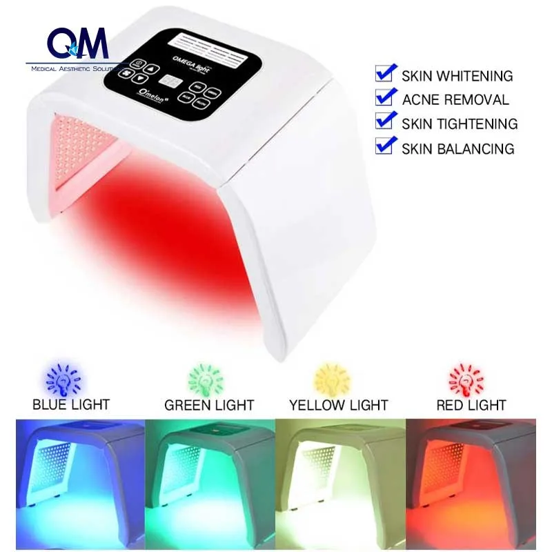 Home Use a melhor terapia de luz LED Omega com 7 cores Equipamento de beleza