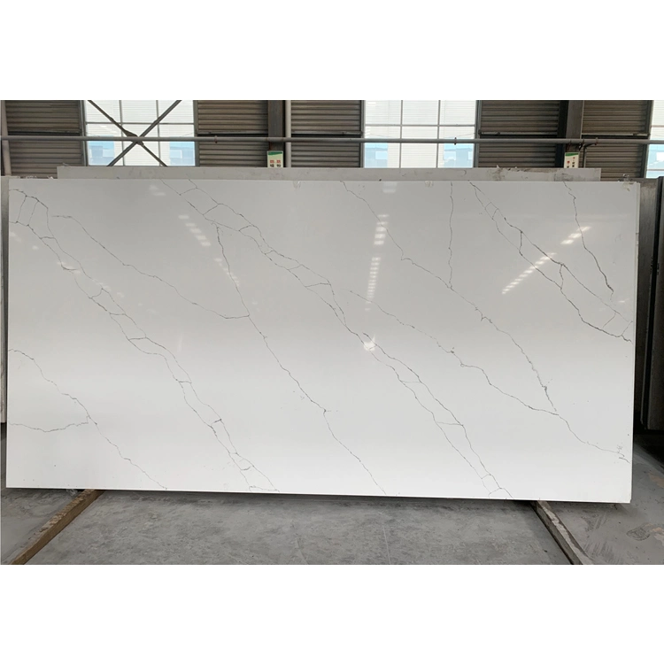 Frost Waterfall Quartz Table Counter Top Slab Quartz Stone for Kitchen Bath Vanity Countertop