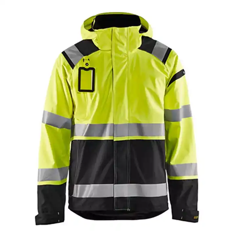 Custom Heavy Duty Polyester Waterproof Windproof Breathable Bomber Fleece Safety Hi Vis Jacket