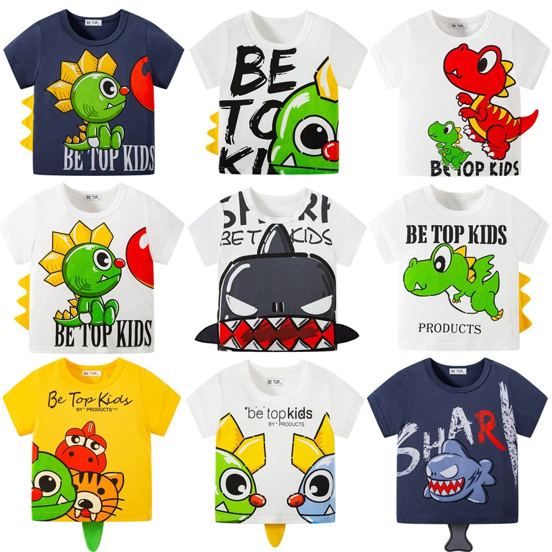 Children&prime; S Short-Sleeved T-Shirt Summer Children&prime; S Clothing Cartoon Tops