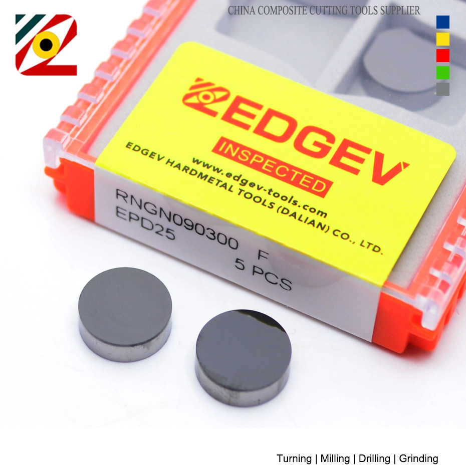 De cara completa EDGEV PCD Diamond Insertar RNGN0603 RNGN0903 RNGN0904 RNGN1203 RNGN1204 RNGN RNMN Ronda 1/2 1/4 3/8 de pulgada de corte Herramientas de giro