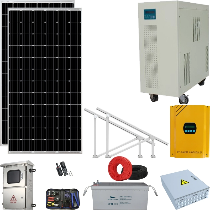4 Kw 3kw 300W Outdoor off Grid Kit Panel Power Solar Energy System Home