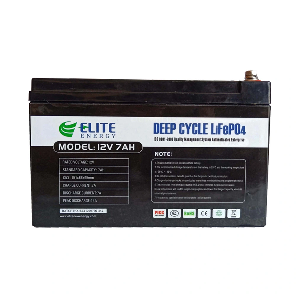 Elite 5 Year Warranty 12V 7ah ABS Li-ion LiFePO4 Lithium Battery for Agricultural Sprayer China Professional OEM Battery Manufacturer