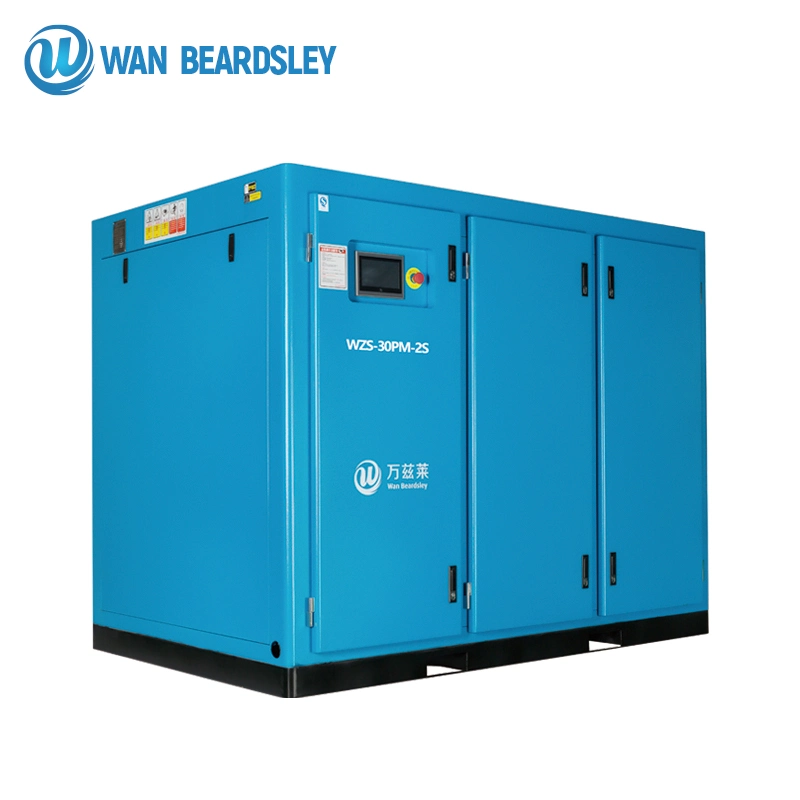 30kw Quiet Sound Energy-Saving Two-Stage Compression Pm VSD Screw Air Compressor