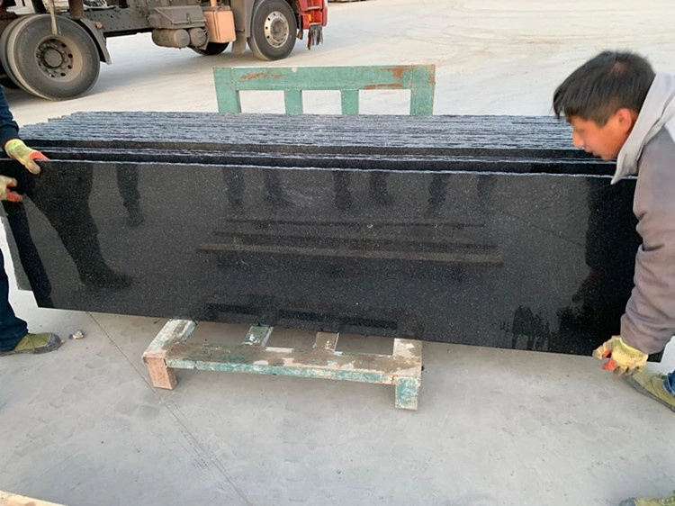 Hot Selling Popular Black Granite New Mongolia Black Granite Basalt Pavers