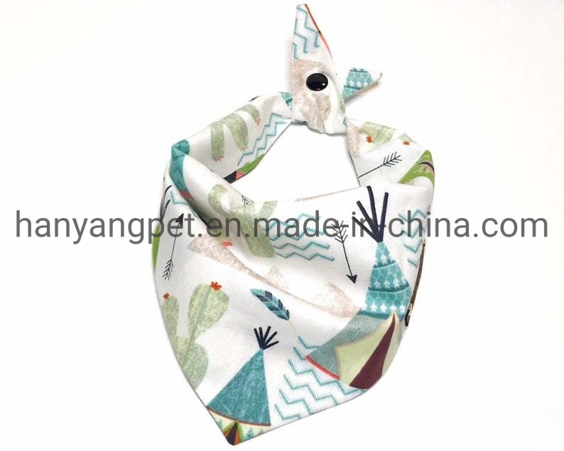 Hanyang OEM Haustier Zubehör Haustier Produkt Neckerchief Haustier Speichel Handtuch Hund Dreieckigen Schal Custom Verstellbare Hund Bandana