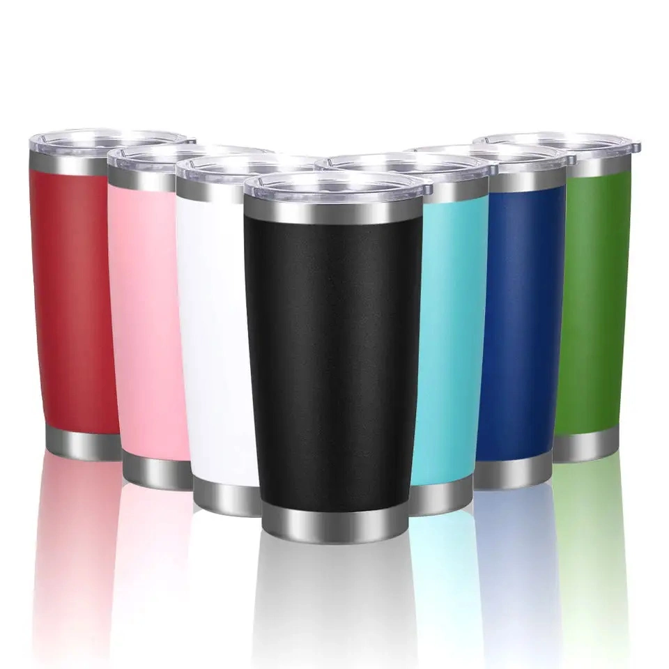 Custom 20oz Stainless Steel Vacuum Insulated Double Wall Powder Coating Portable Coffee Travel Mug Sports Water Bottle