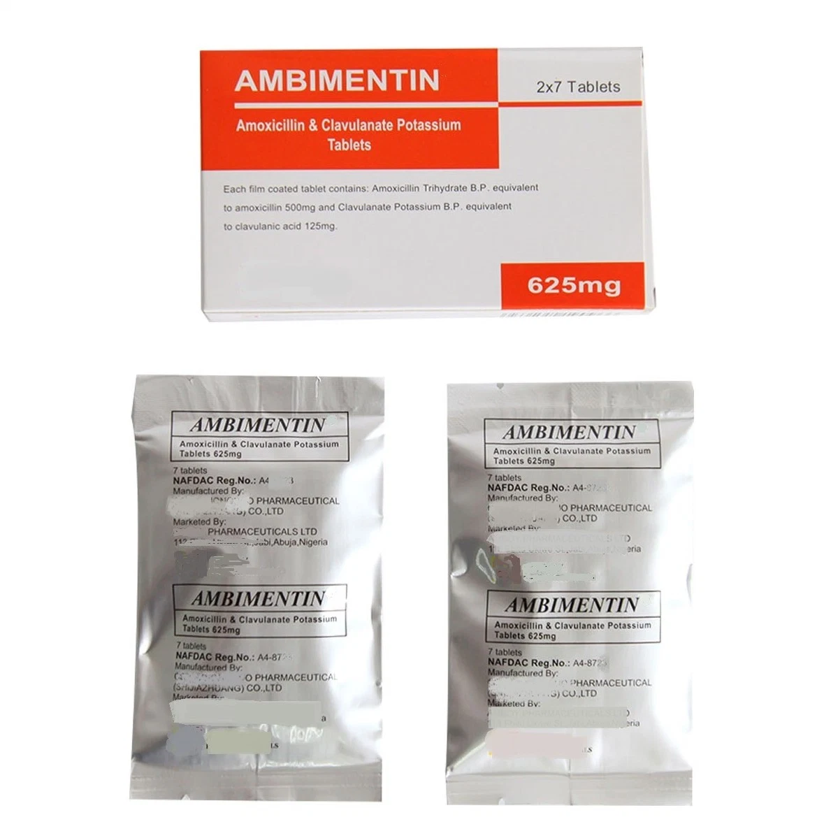 Amoxicillin et Clavulanate potassium comprimés 625mg médecine finie