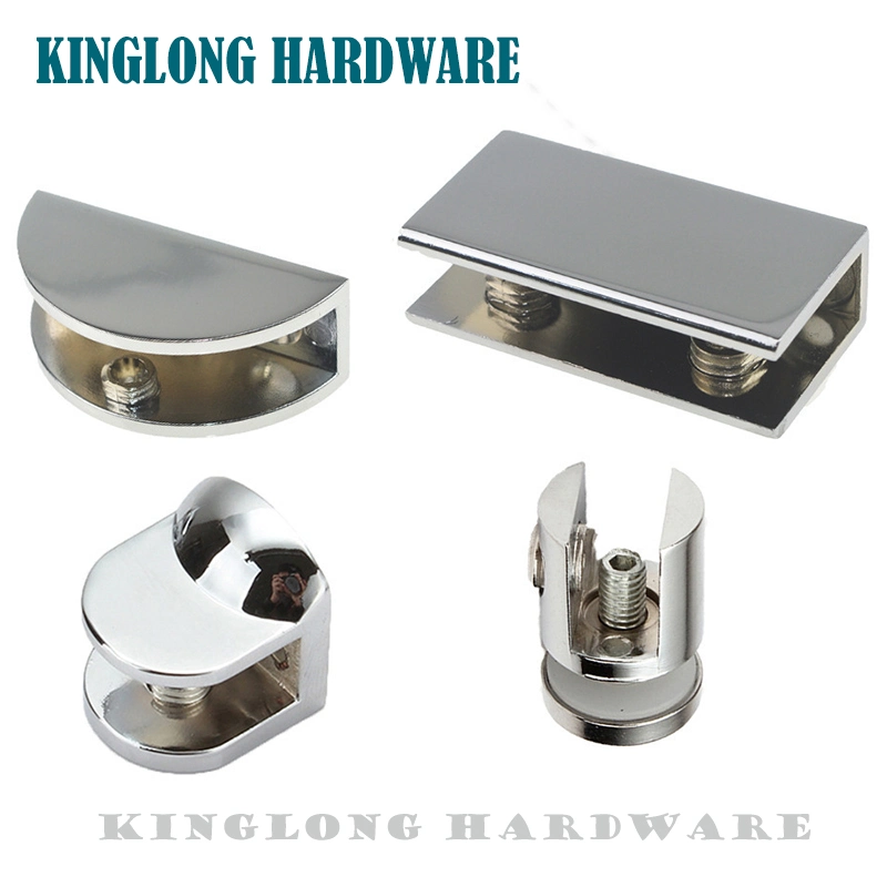 Glass Fitting Hardware Glass Shelf Supports Holder Zinc Alloy Glass Clamp