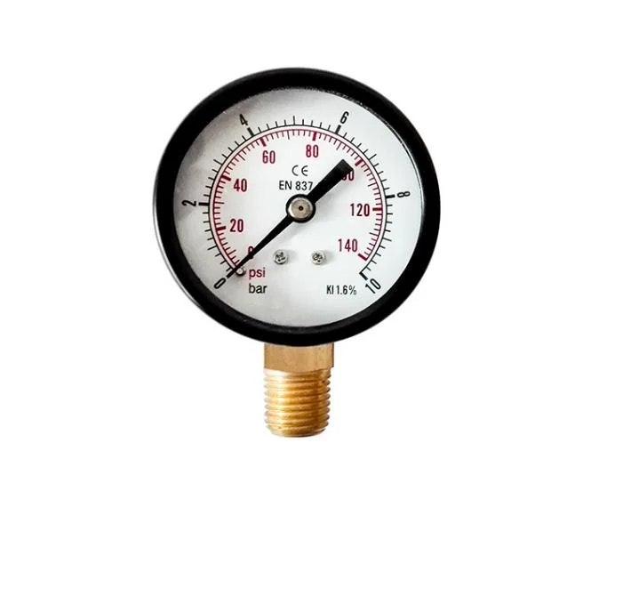 40-60mm Metal Shell Pressure Gauge for Air Compressor Pressure Measurement