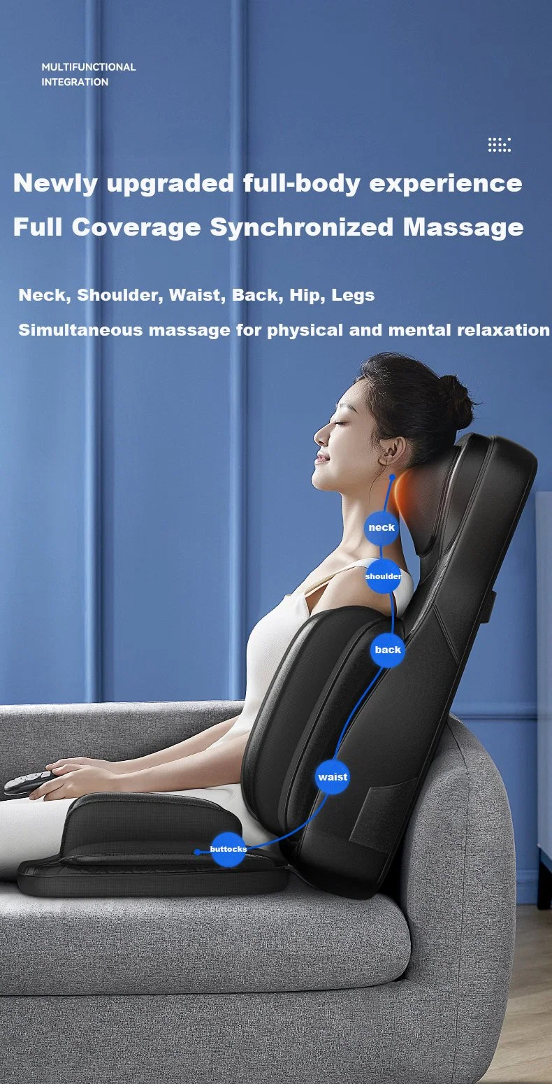 Ningdecrius 8 Kneading Heads Massage Car Home Electric Back Pain Relief Body Personal Smart Shiatsu Back Seat Massage Cushion